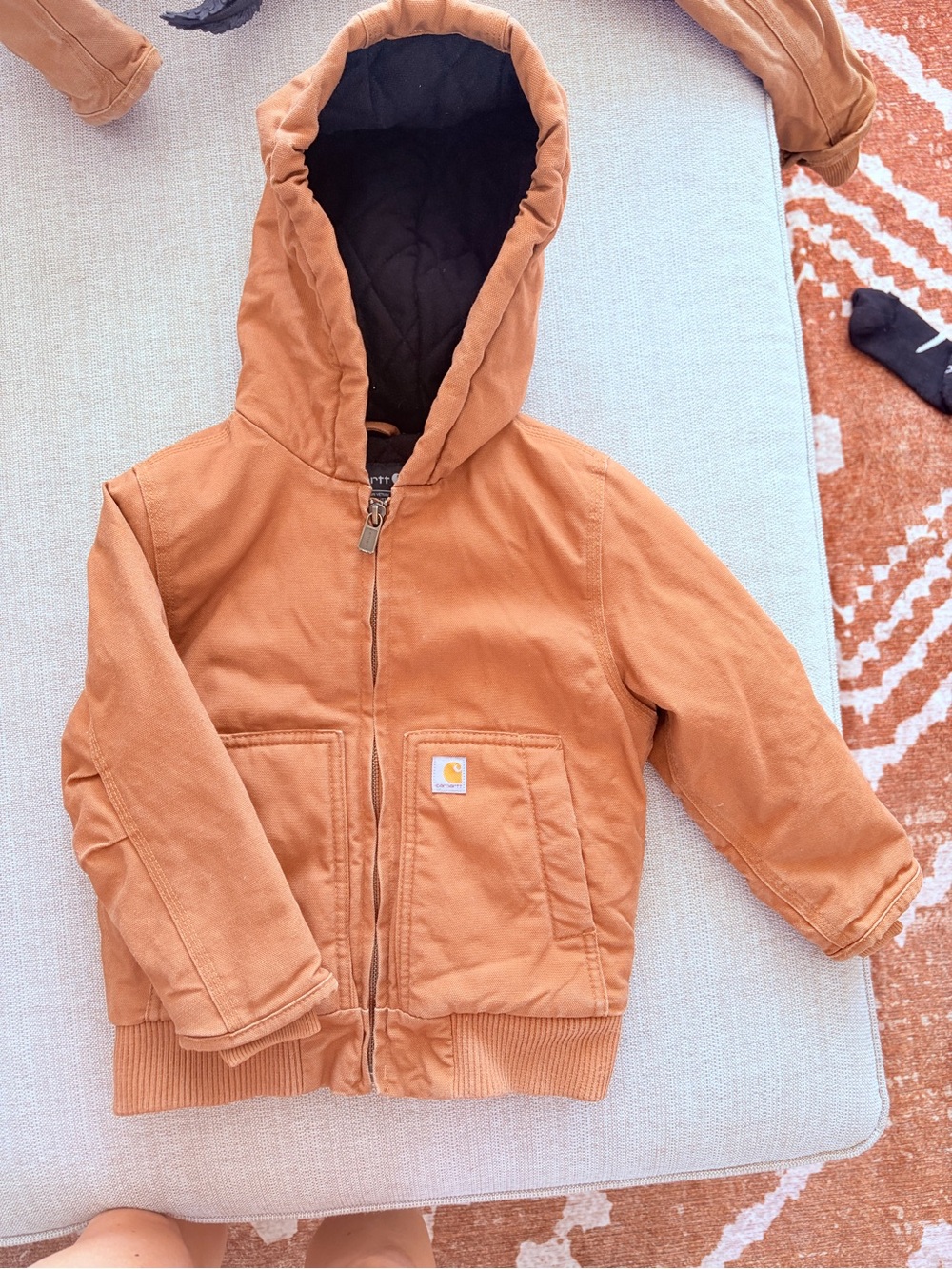 Carhartt Brown Hooded Kids Jacket